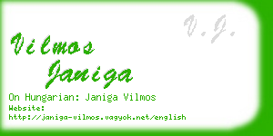 vilmos janiga business card